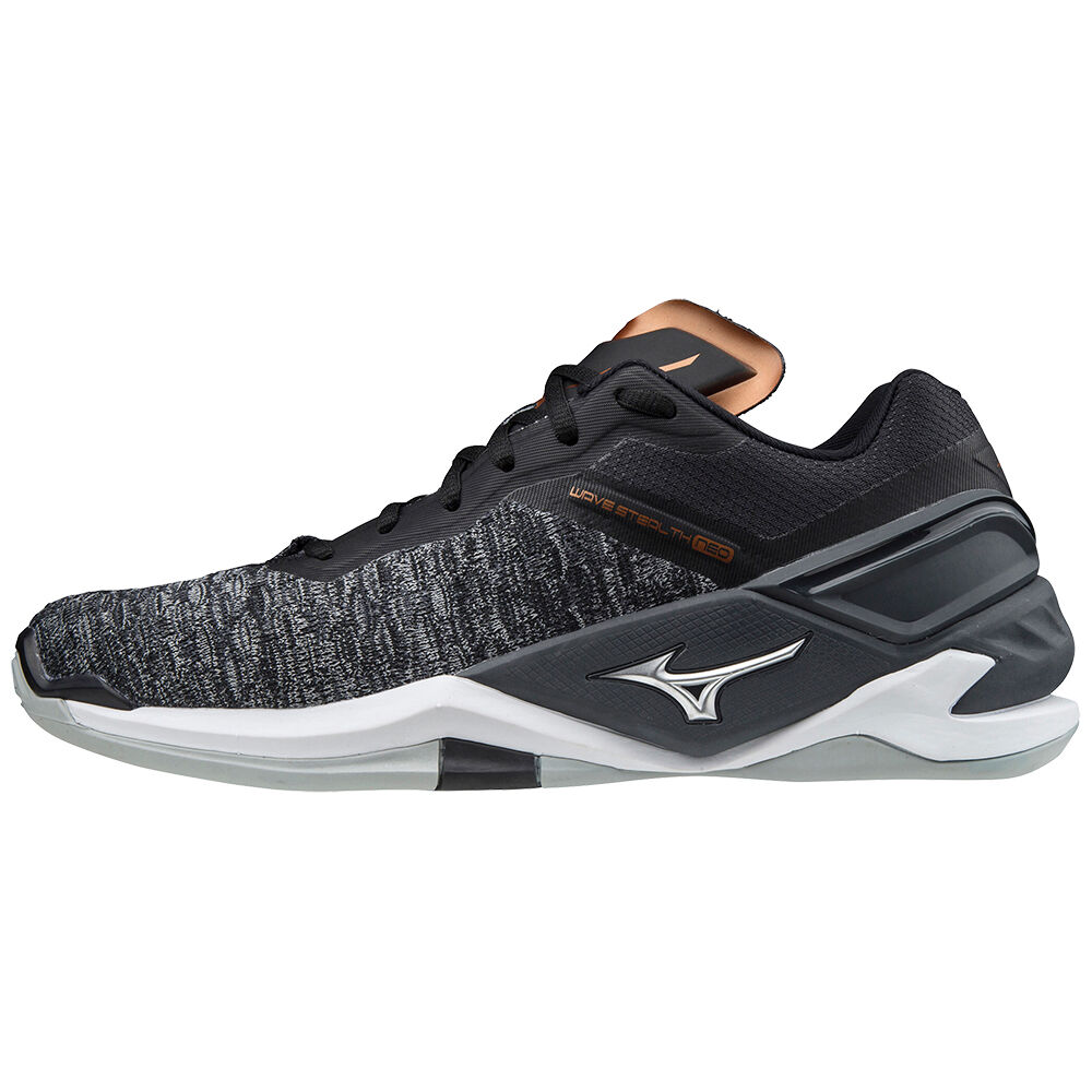 Zapatillas Balonmano Mizuno Wave Stealth Neo Hombre Negras/Blancas Baratas ZIQX-50976